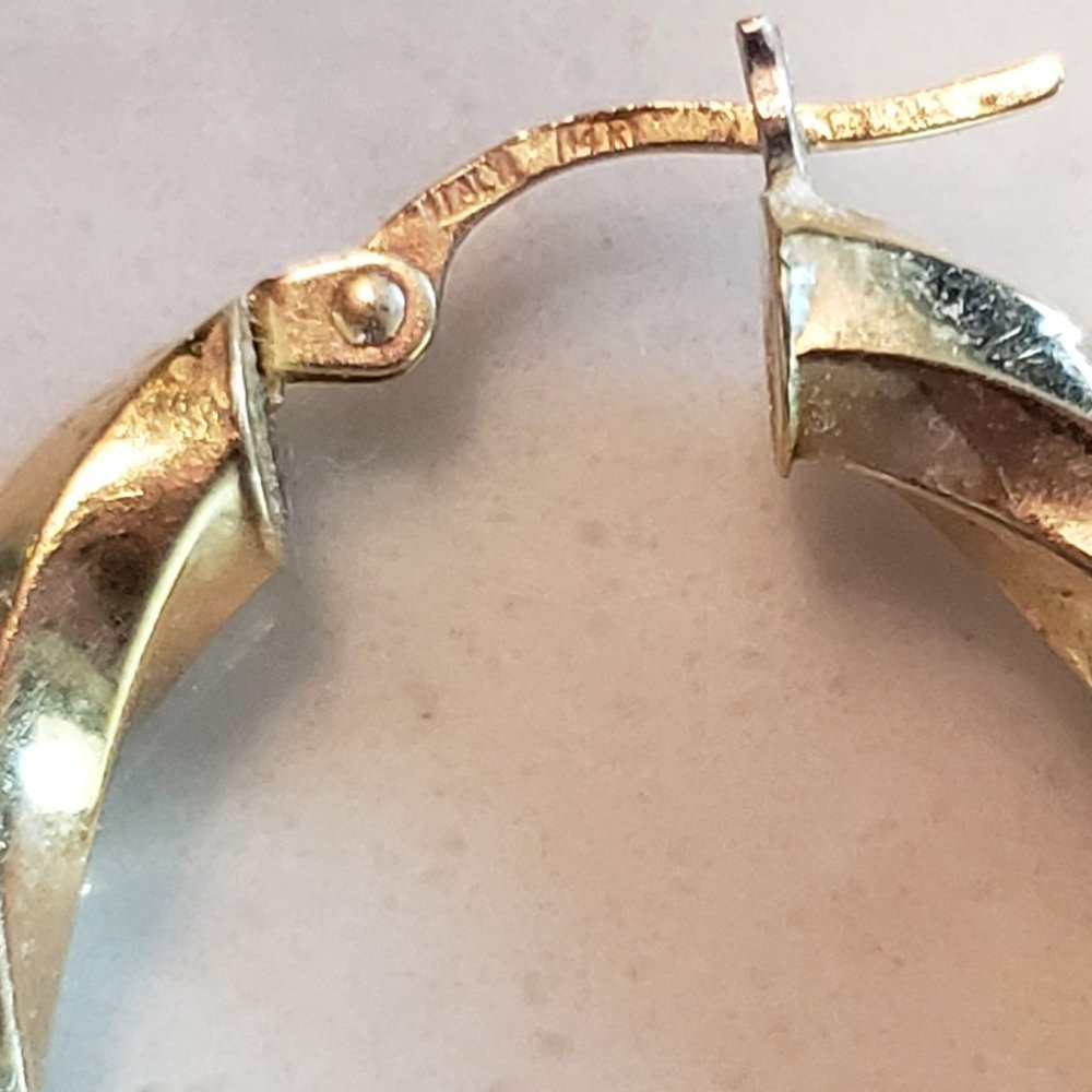 14k Gold Hoop Earrings - Picture 3 of 5